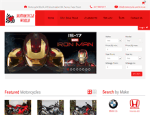 Tablet Screenshot of motorcycle-world.co.za